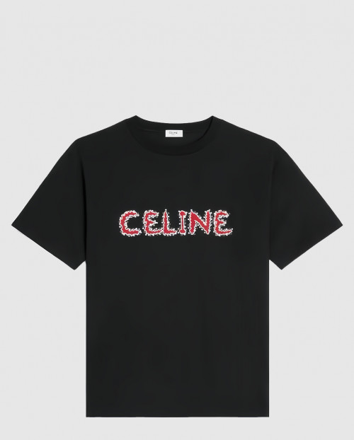 [CELINE-셀린느]라인스톤 루즈핏 티셔츠 2X49F6